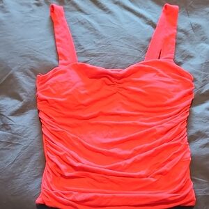Women's Coral Ruched Tank Top